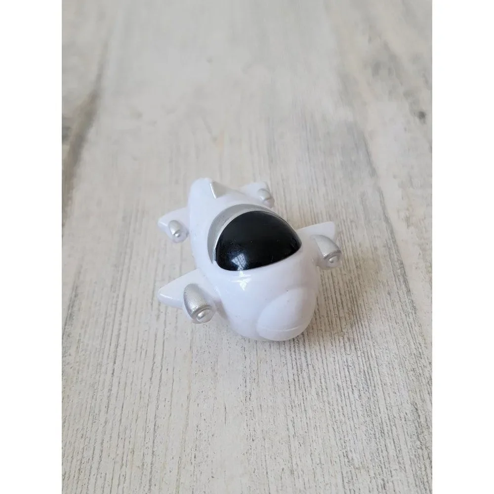 Mini white Airship airplane Rocket‎ toy figure